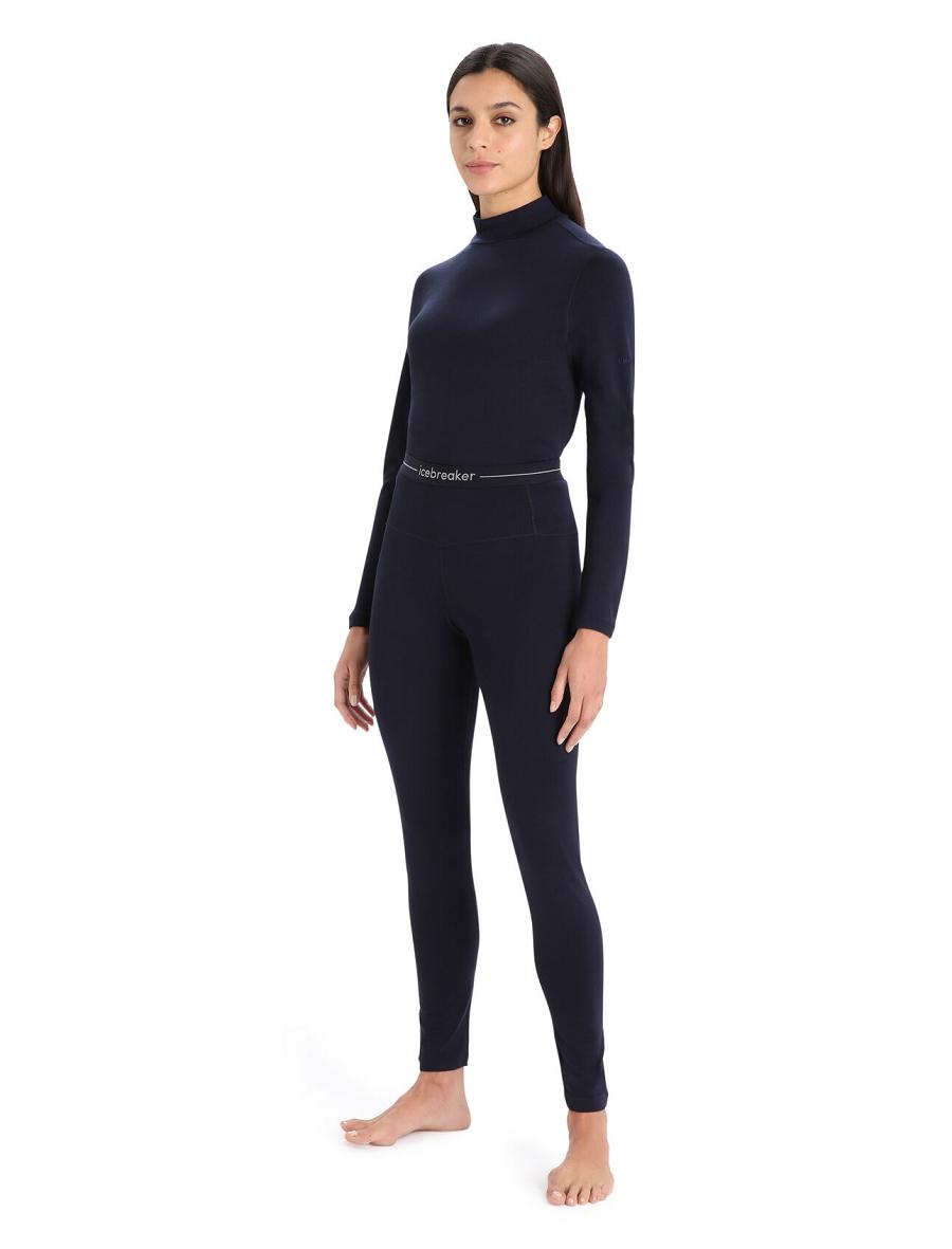 Leggings Icebreaker Merino 260 Tech High Rise Femme Bleu Marine | FR 1532KORI